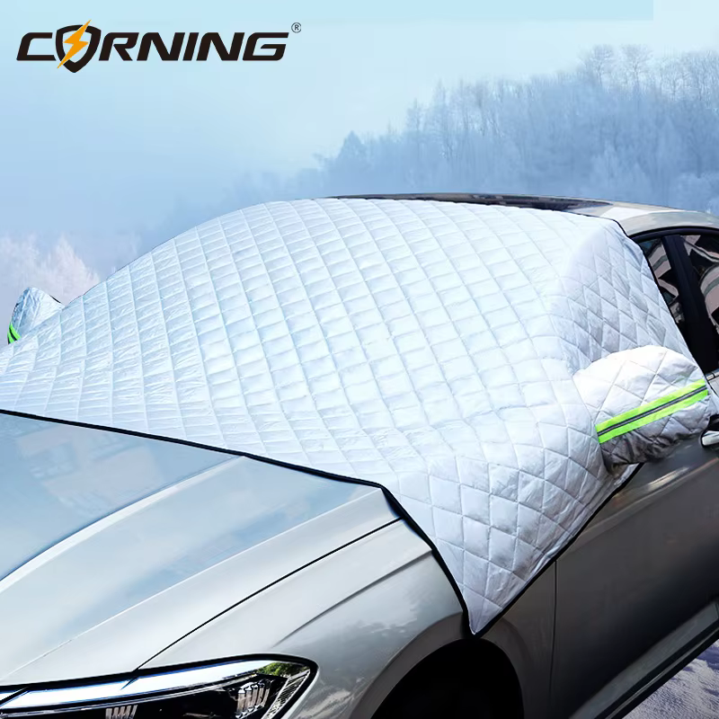 Housse de pare-brise de voiture, pare-soleil avant, demi-housse, protection extérieure contre la neige pour véhicules, protection solaire pour berlines et SUV