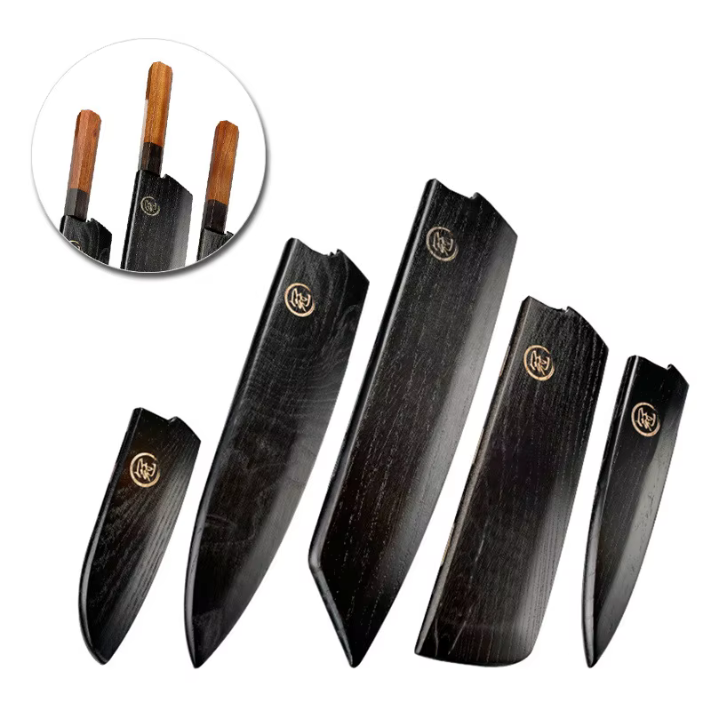 Gaine de couteau de cuisine de Chef japonais, fourreau Portable universel en bois, couvercle de protection de lame de couteau, étui de protection des bords