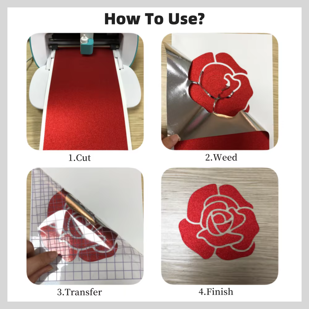 1 rouleau de vinyle adhésif à paillettes intelligentes pour Cricut Joy