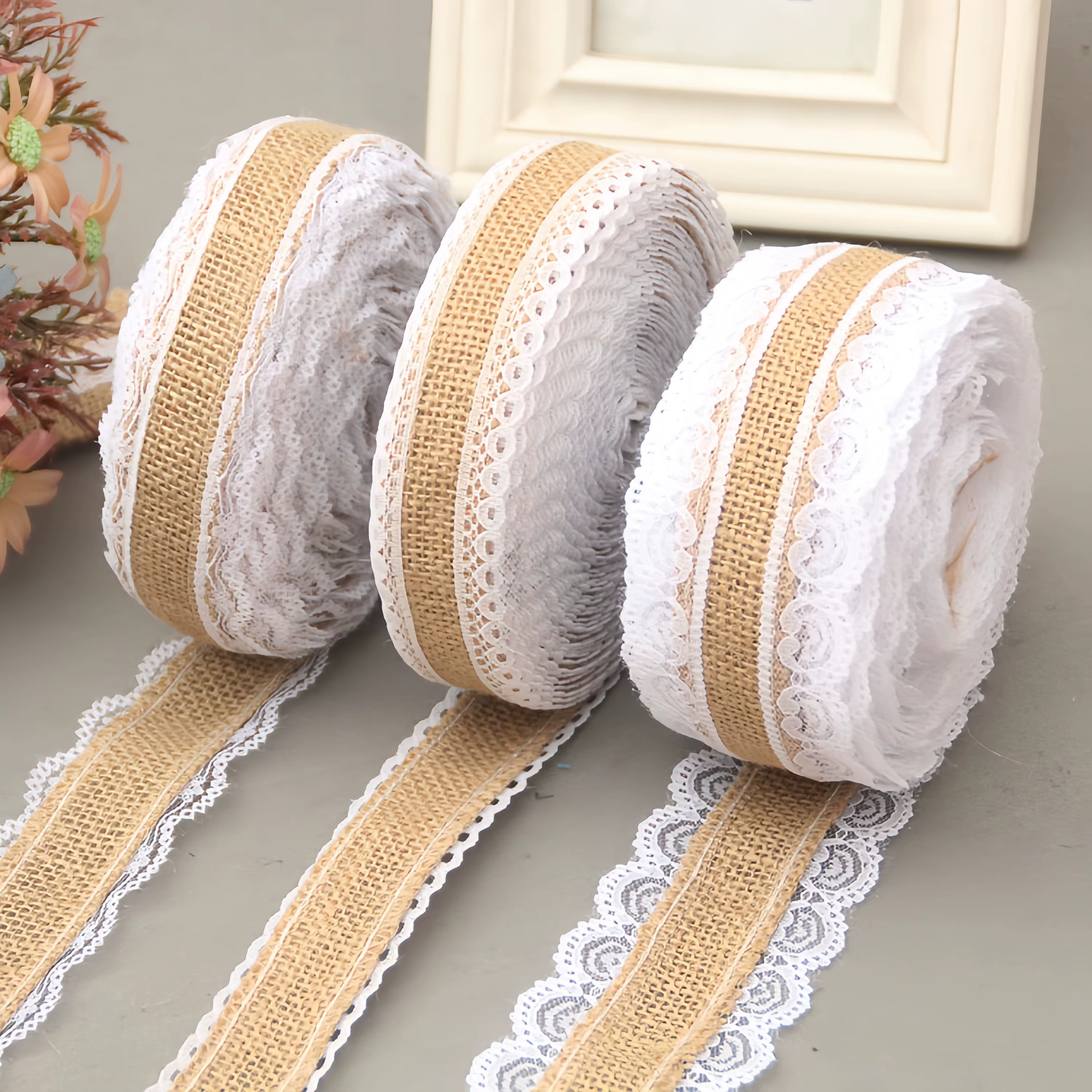 Ruban en toile de Jute naturelle de 2/5 mètres