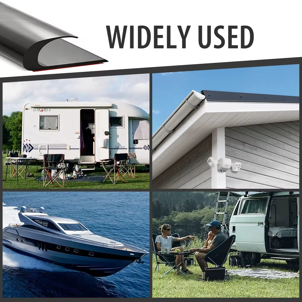 1 rouleau de 1/3 mètre de bande d'étanchéité autocollante imperméable pour caravane