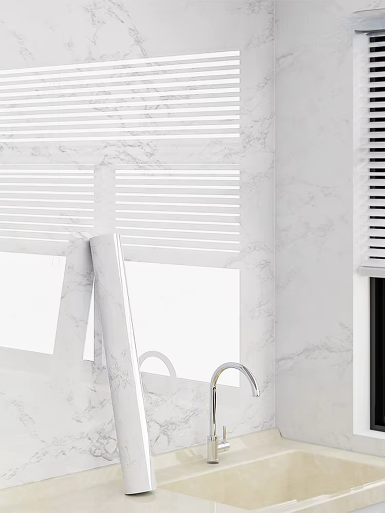 Papier peint auto-adhésif imperméable pour murs de toilettes