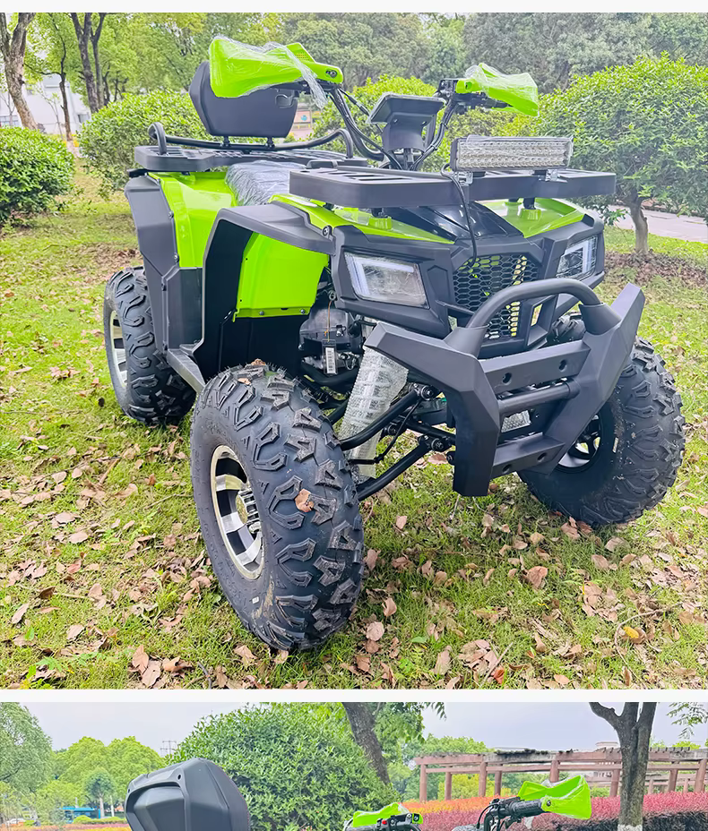 Quad automatique tout-terrain 200cc à quatre roues, équipé d'un moteur 4 temps essence/diesel, idéal pour les sites touristiques