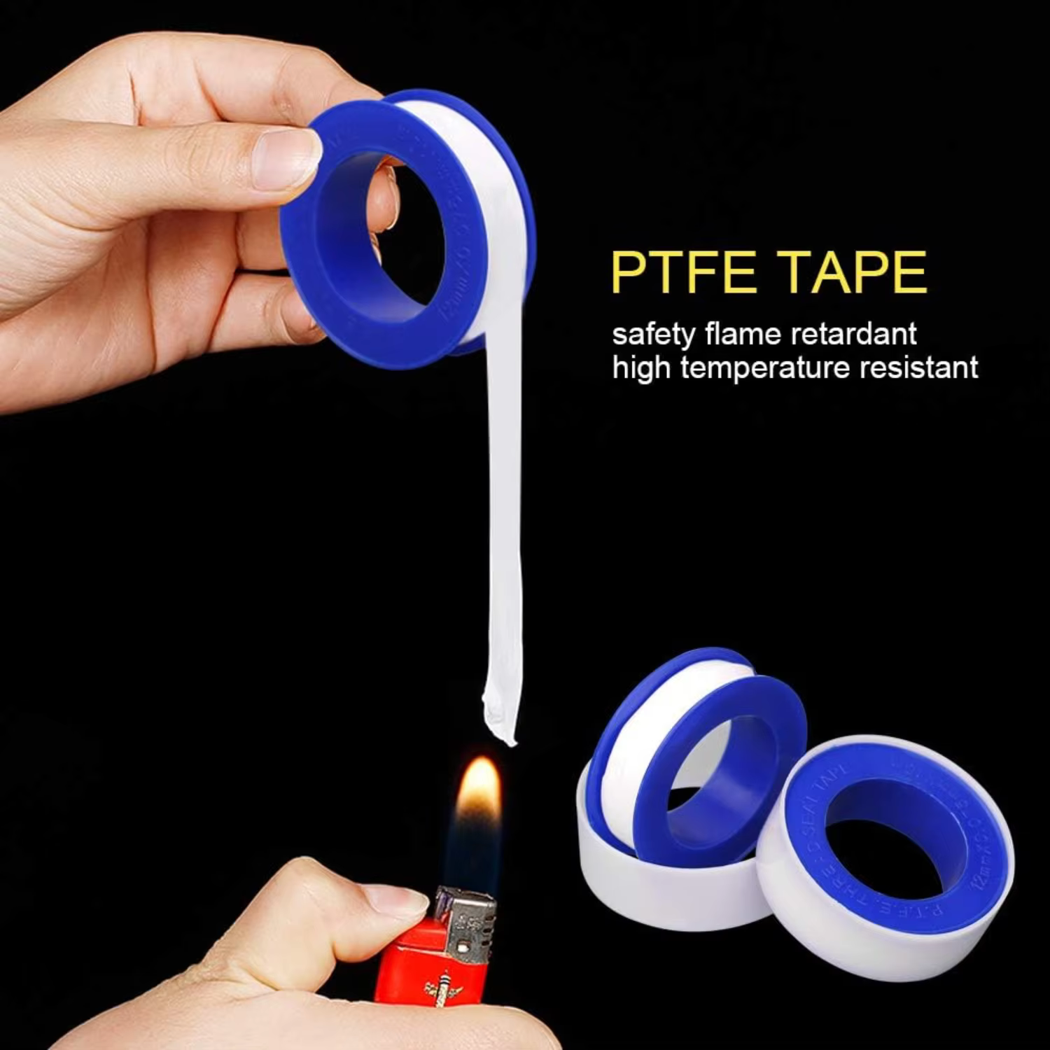 Rouleau de ruban adhésif industriel en PTFE
