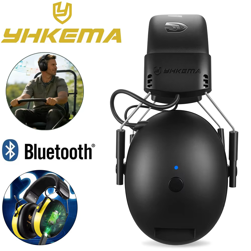 Casque de protection auditive Bluetooth YHKEMA EB20, protège-oreilles confortables, mode AUX, réduction du bruit