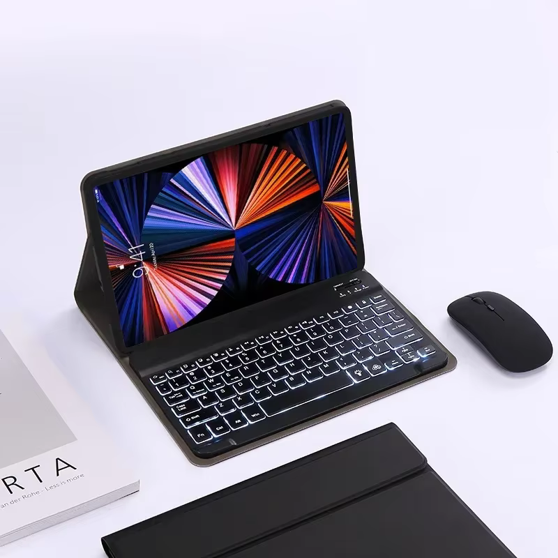 Étui de protection pour clavier de tablette, couverture de clavier rétroéclairée pour Microsoft Surface Pro 4 Pro 5 Pro 6 Pro 7/Pro 7 + 12.3 pouces Funda