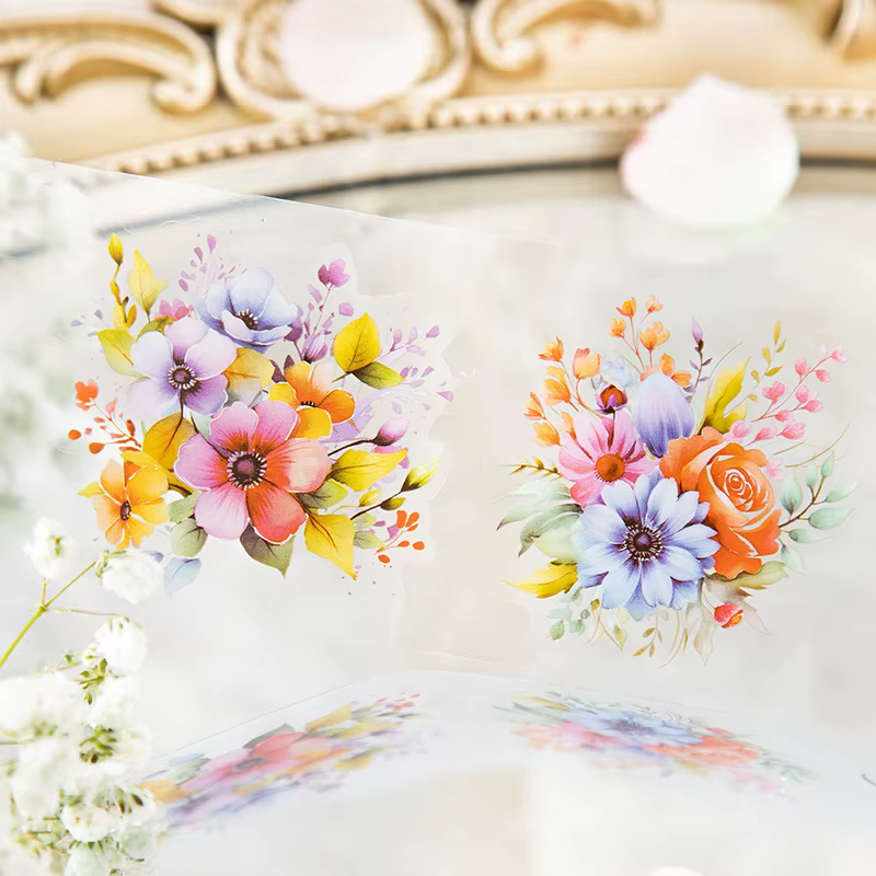 8 rouleaux/pack - Ensemble de rubans floraux - Ruban floral