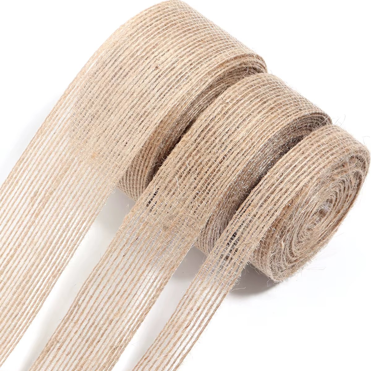 Rouleau de ruban en toile de jute naturelle vintage