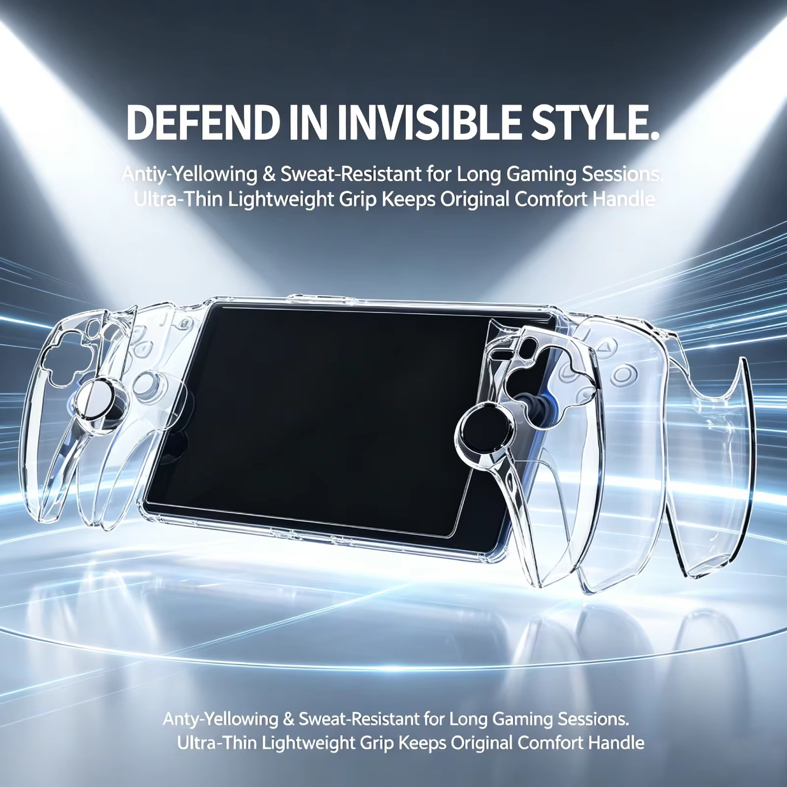 Étui de protection transparent pour PS5 Portal, coque rigide transparente, anti-rayures, protection complète, accessoires de jeu
