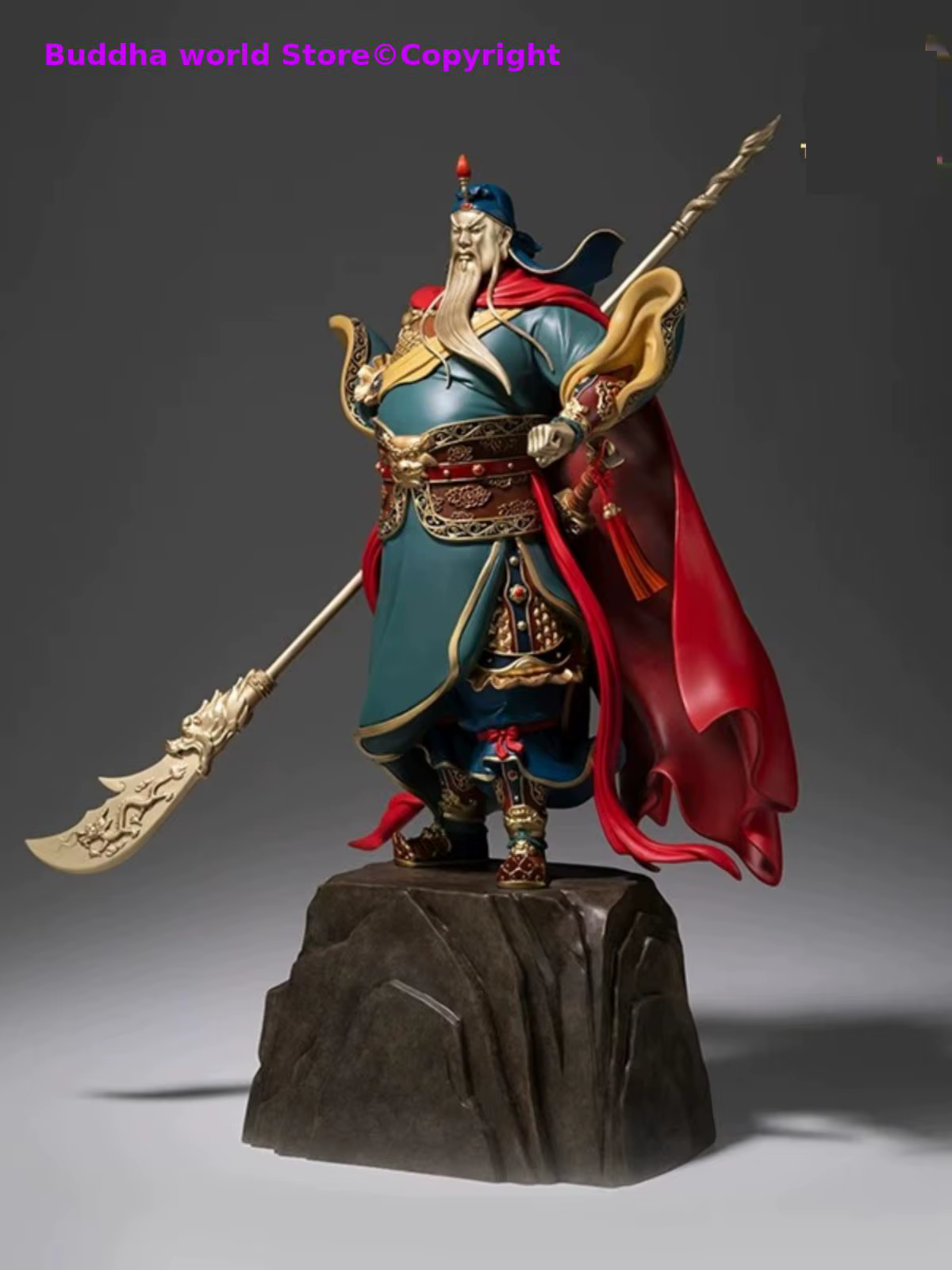 Limité haut de gamme Guan Gong dieu de la richesse dieu Protection de la famille dieu sculpture en cuivre 100% fait à la main bureau à domicile décoration de luxe