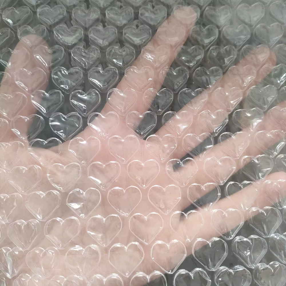 Rouleau de Film à bulles d'air Transparent en forme de cœur d'amour