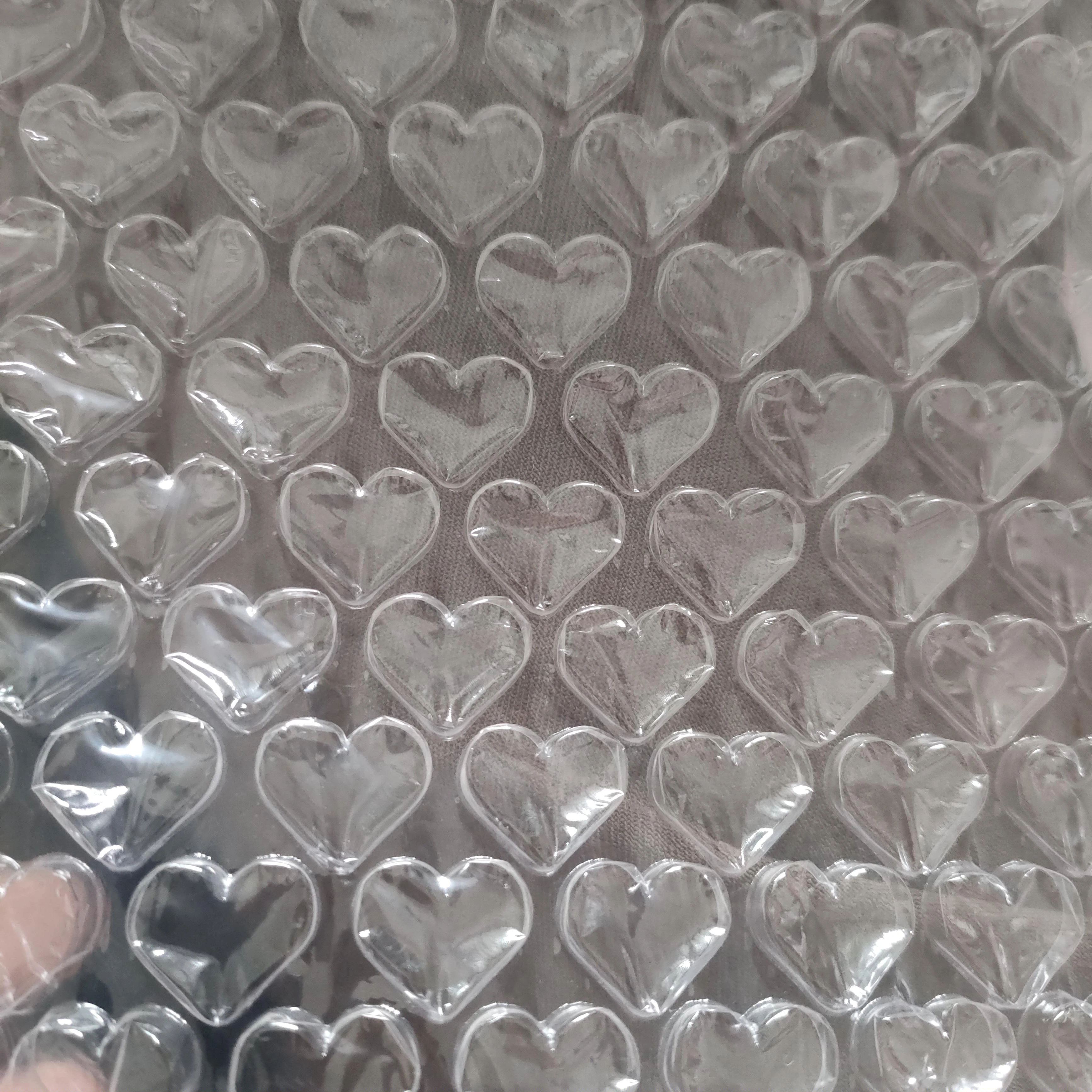Rouleau de Film à bulles d'air Transparent en forme de cœur d'amour