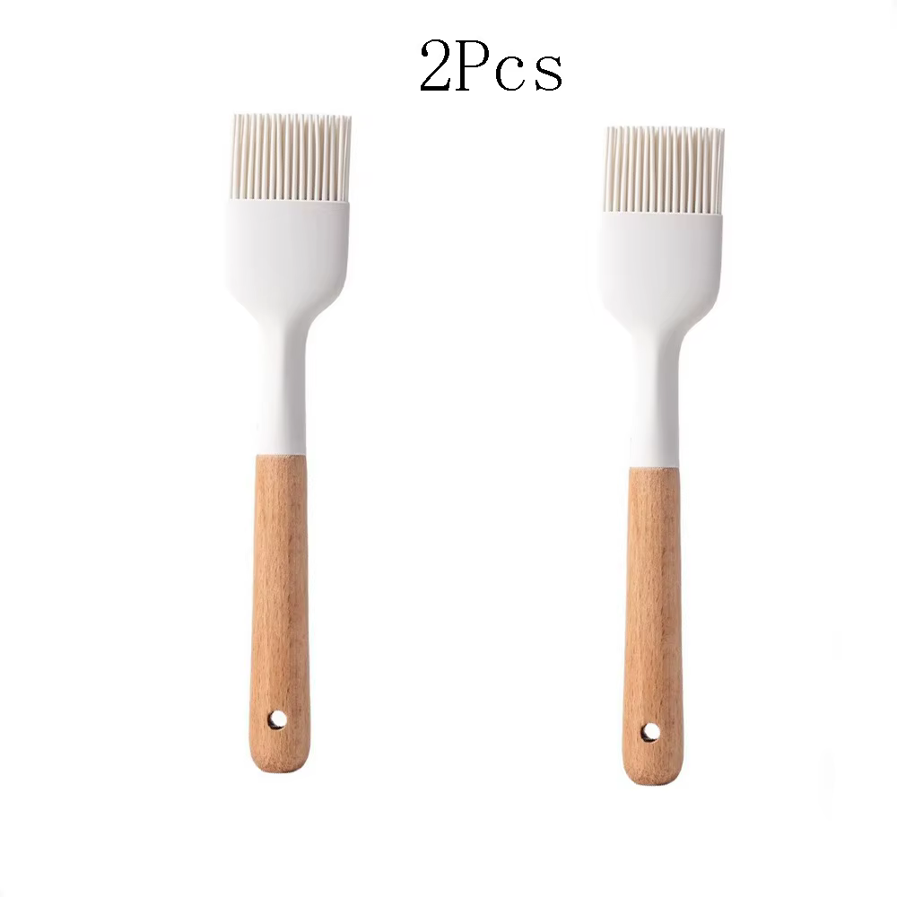 Pinceau à badigeonner blanc avec manche en bois