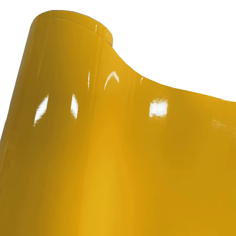 Rouleau d'enveloppe en vinyle jaune brillant de qualité supérieure, emballage de décalcomanie auto-adhésif pour véhicule et voiture