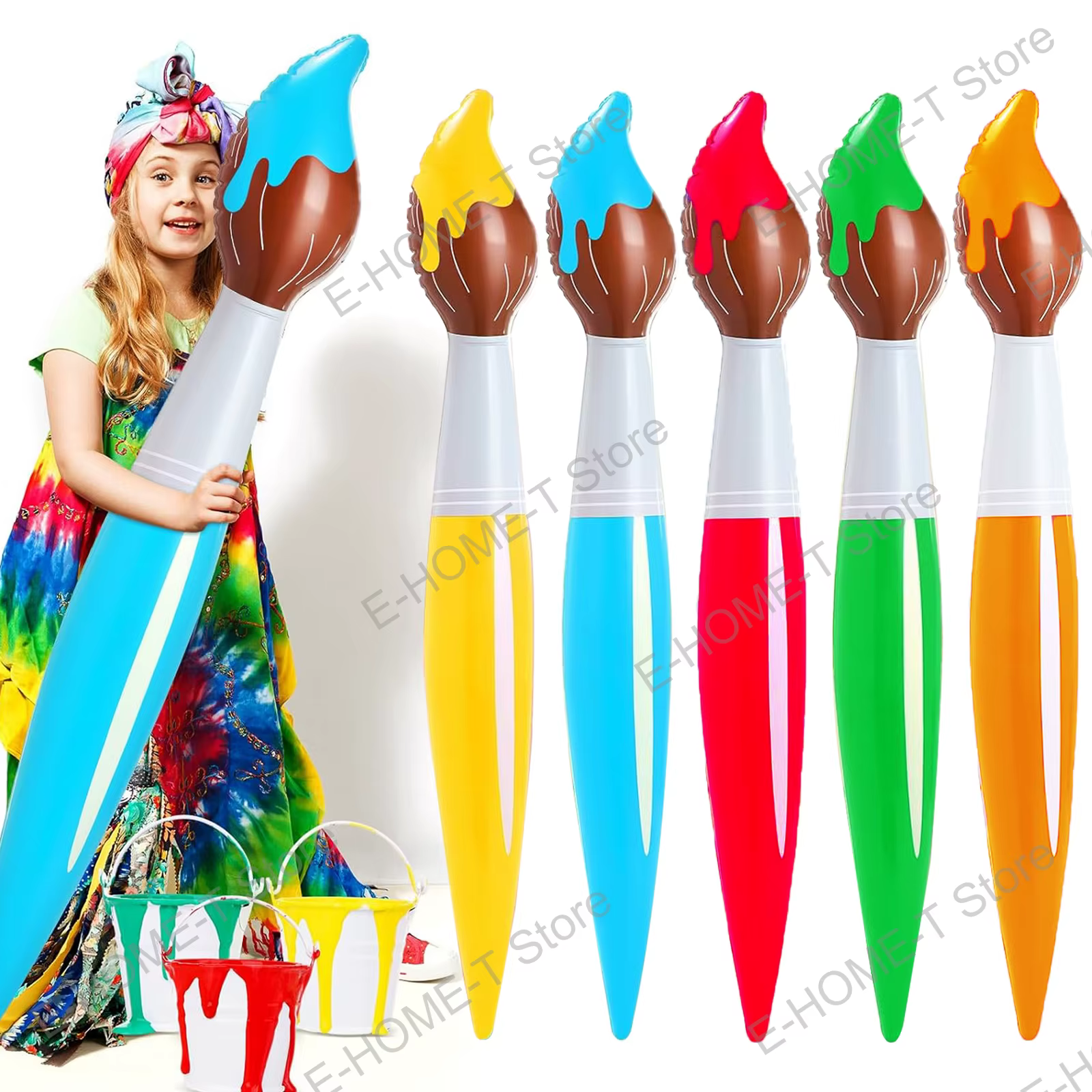 Pinceau à peinture gonflable géant