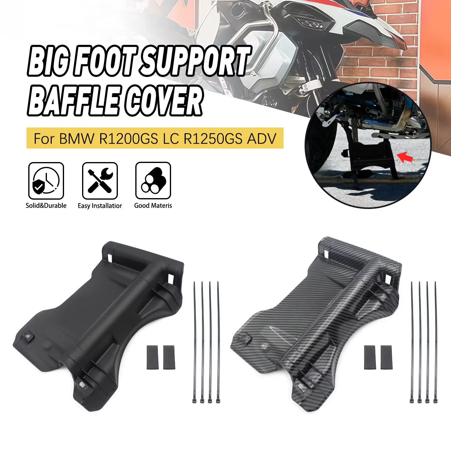 Plaque de protection de béquille centrale, extension de protection du moteur pour BMW R1200GS LC R1250GS ADV Adventure R1200GS R1250GS R1200 GS R1250