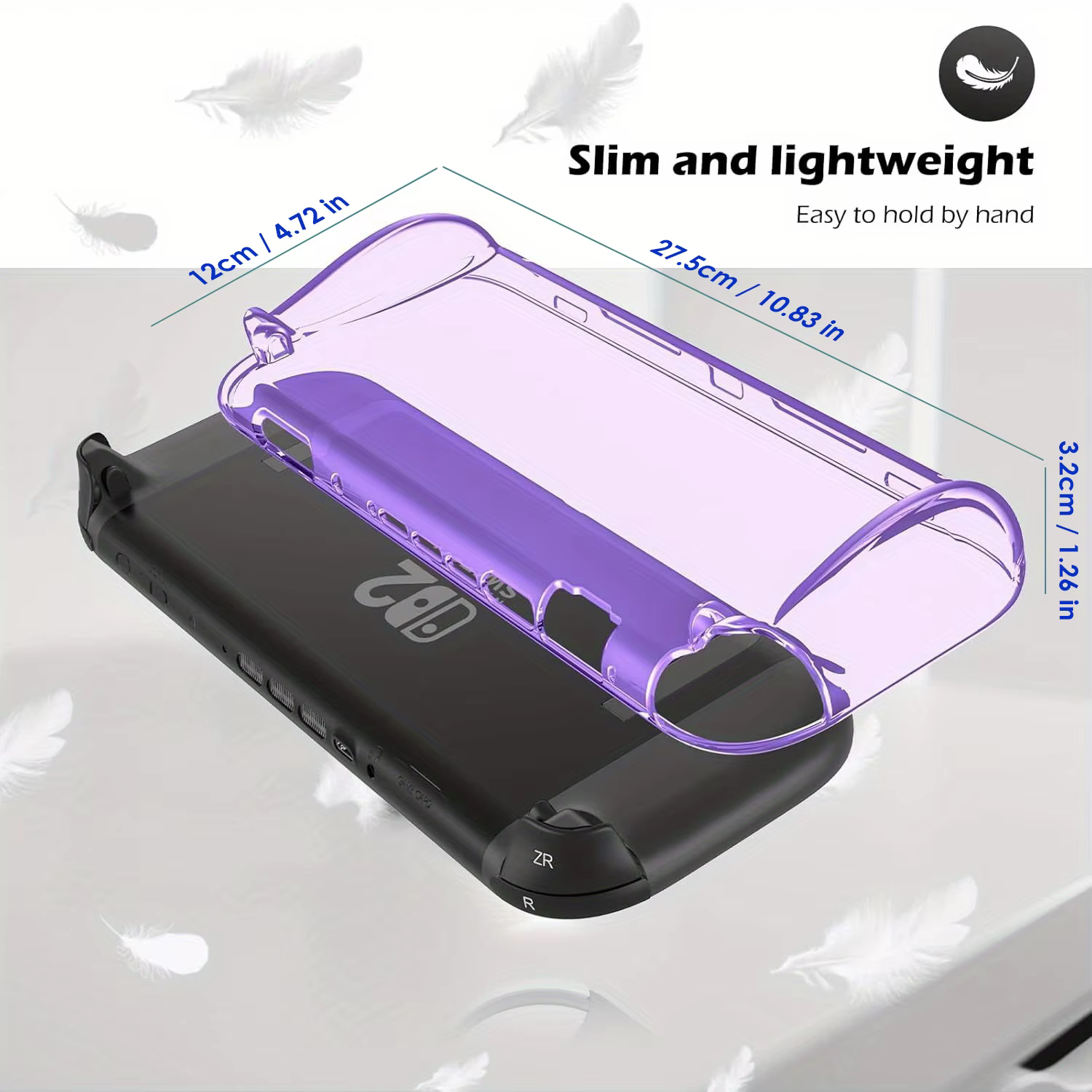 Étui de protection transparent pour Switch 2 (2025) – Housse anti-rayures et absorbant les chocs avec poignée ergonomique pour NS 2