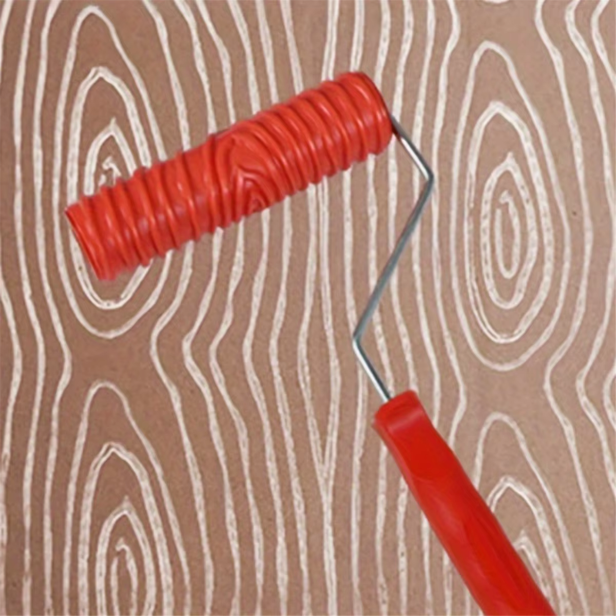 Rouleau de peinture murale en bois avec poignée