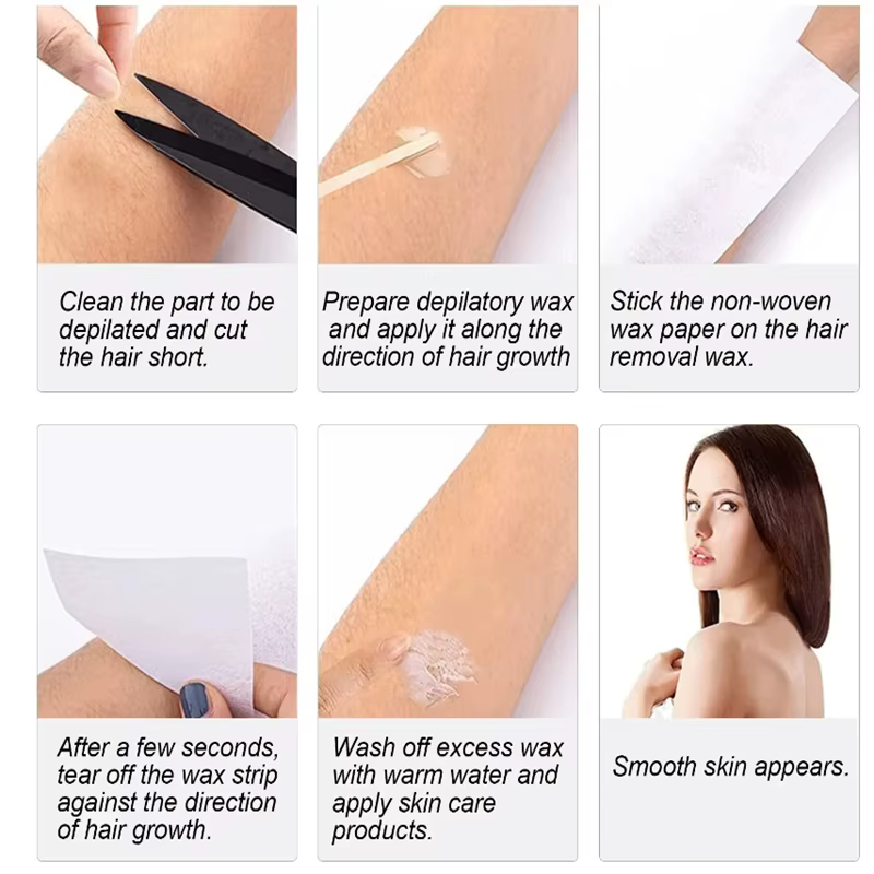 1 rouleau 50m 100m bandes de cire non tissées pour épilation corps tissu cheveux enlever cire rouleaux de papier épilation épilateur de haute qualité