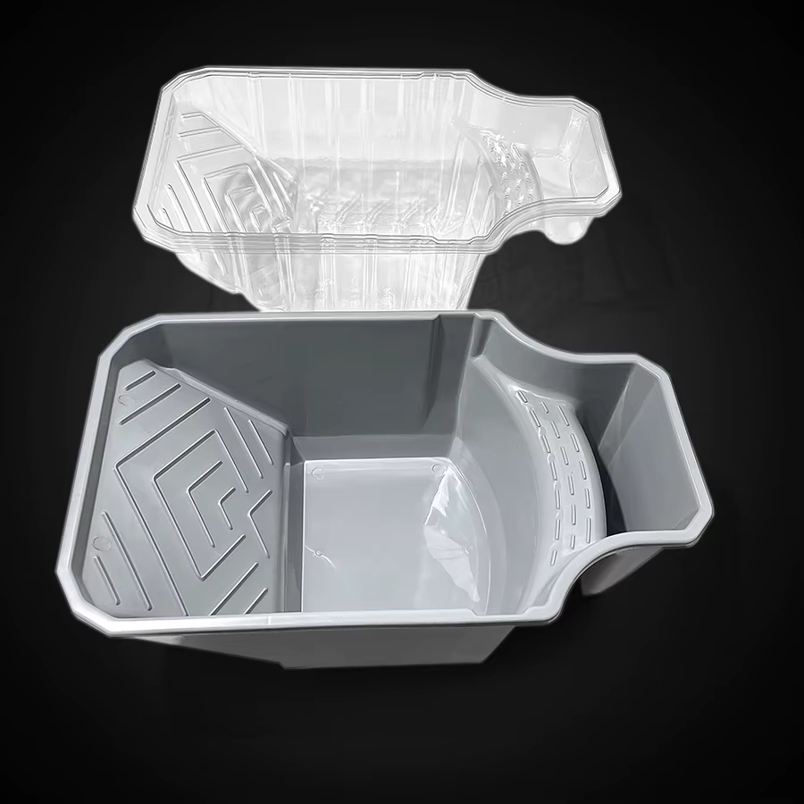 Tasse à peinture portative de 4 pouces avec cadre à rouleaux – Matériau PP durable