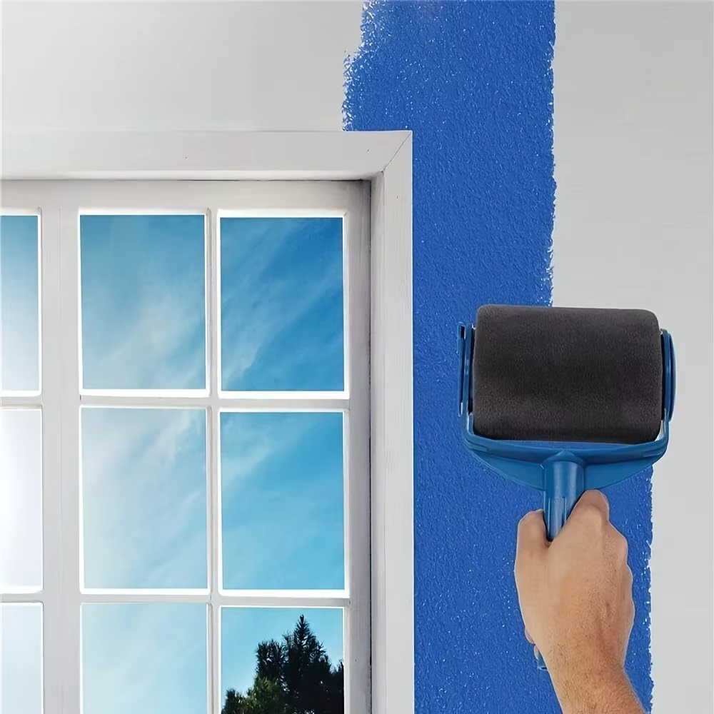 Ensemble de 5 pièces rouleau de peinture multifonctionnel brosse d'angle poignée outil