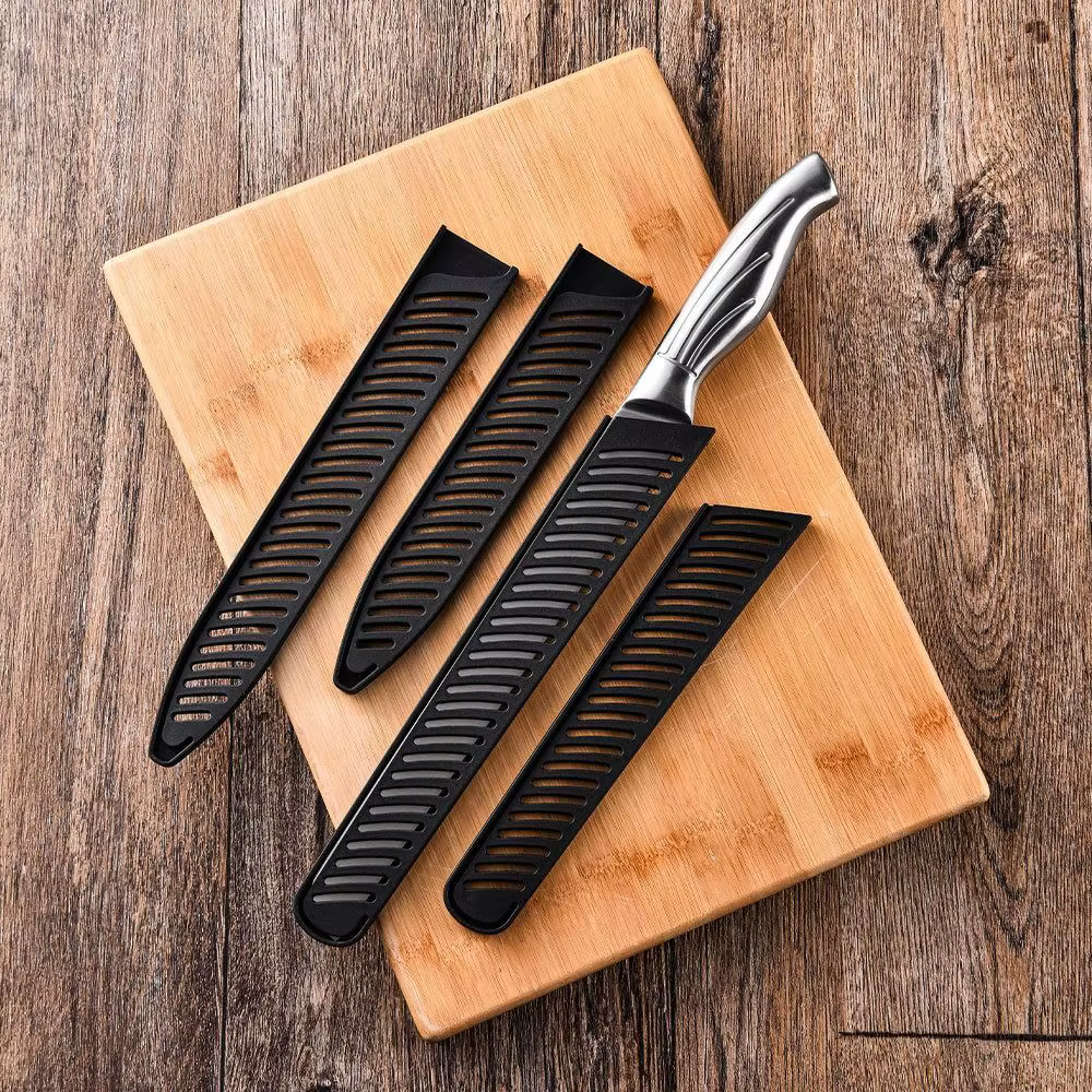 Gaine de couteau de cuisine en plastique noir, couvre-couteaux, protecteur de lame de couteau, étui de protection des bords, accessoires de cuisine, 5 ", 6", 7/8"