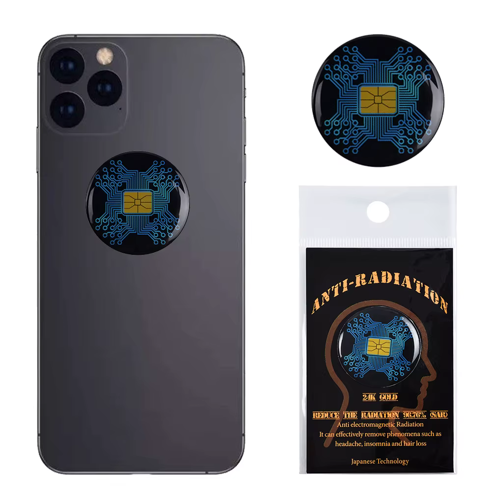 Protection EMF 5G bloqueur Anti-Radiation autocollant Mobile rond carré Ions négatifs scalaire bouclier d'énergie quantique