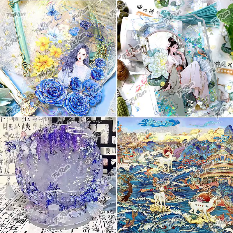 Nouveau ruban Washi fleur PET