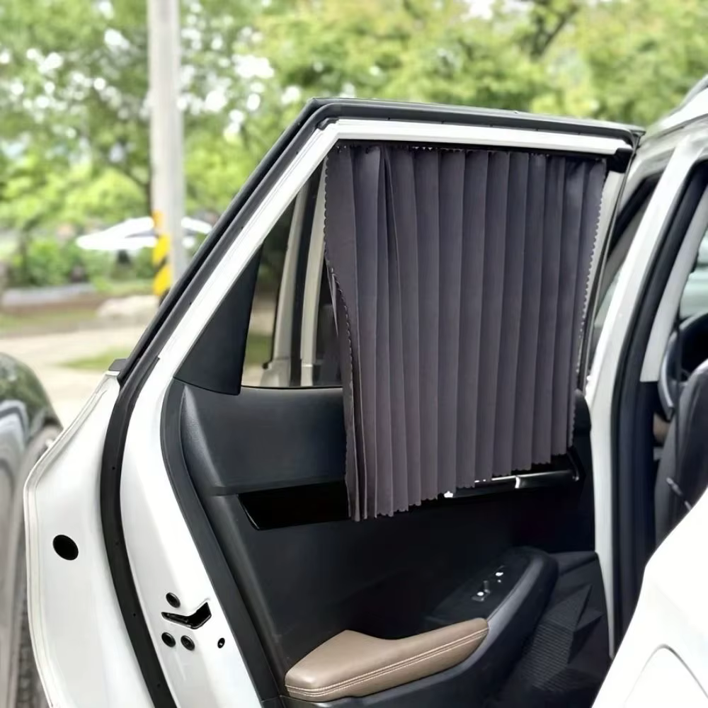 Pare-soleil pour fenêtre de voiture à glissière lisse, en tissu durable et pratique, isolation thermique, protection UV