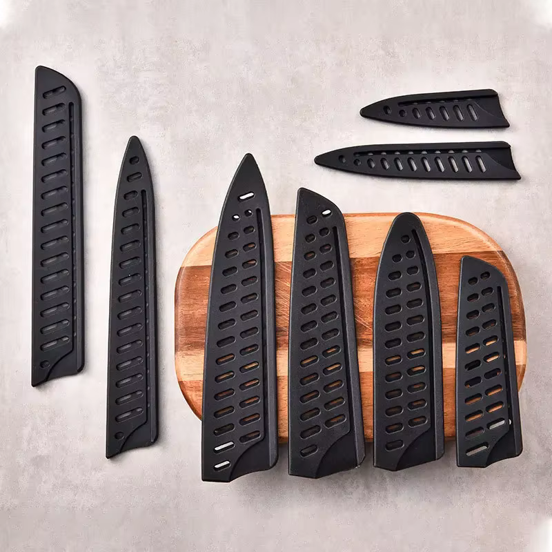 Gaine de couteau de cuisine, couvre-couteau en plastique noir, couvercle de protection de lame de couteau, étui de protection, accessoires de cuisine