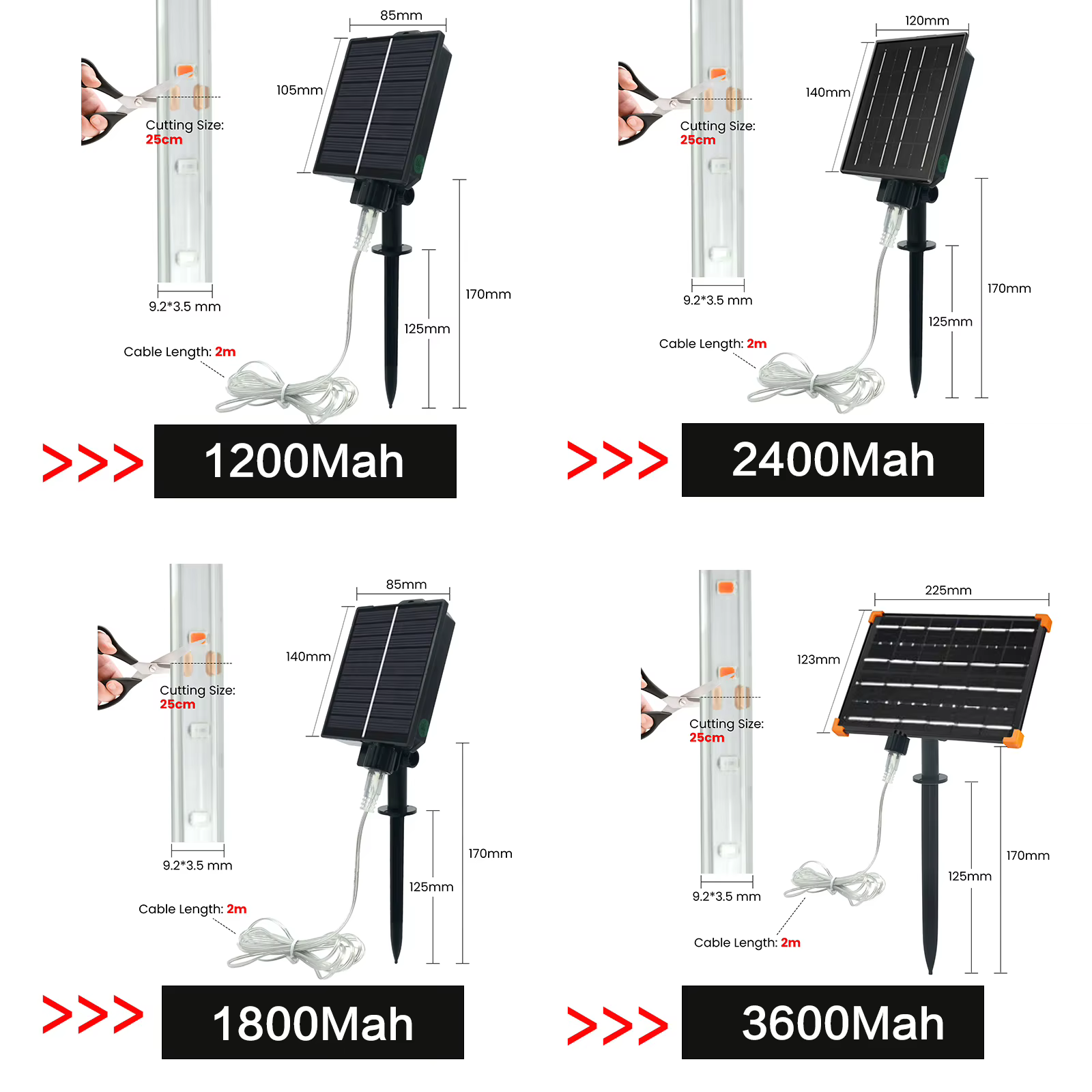 Bande lumineuse LED solaire étanche IP65, lumière chaude 3000K, 30m/20m/15m/10m, 5V, guirlande lumineuse de Noël, 8 modes, décoration de jardin et de cour