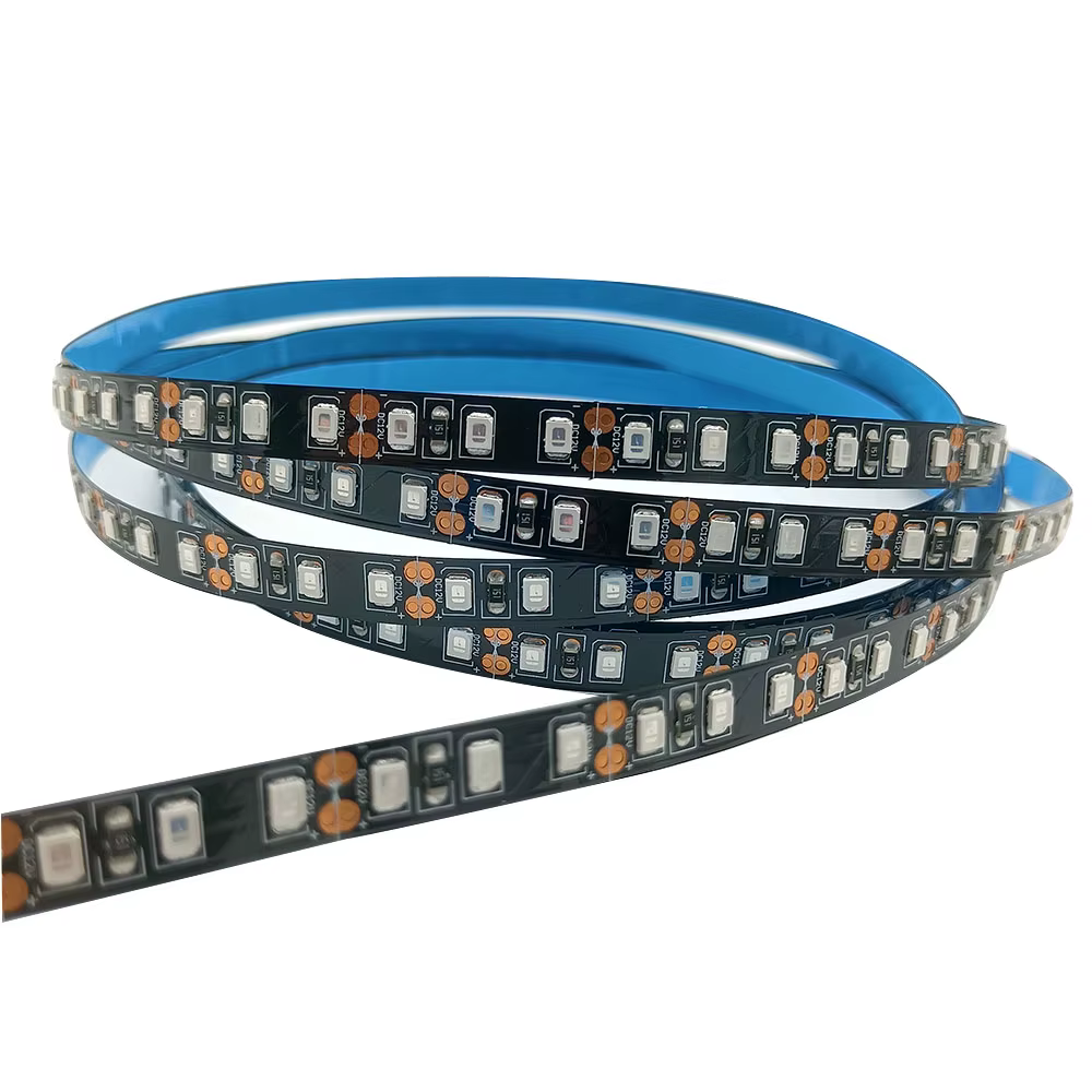 Bande LED UV ultraviolette 12V 5m, étanche IP20/IP65, 395nm, 60/120 LED/m, 2835 SMD, PCB blanc/noir, fluorescence