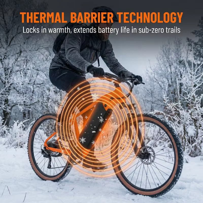 Housse de batterie pour vélo électrique, isolée thermiquement, imperméable, protection contre le gel pour le cyclisme hivernal, protection extérieure
