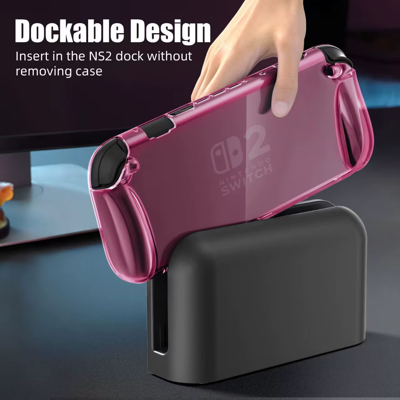 Étui de protection pour Switch 2 (2025), coque de protection en TPU NS 2, anti-rayures, absorption des chocs, design ergonomique pour NS2