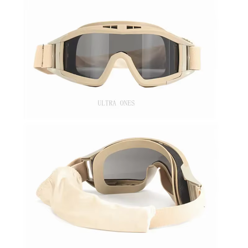 Lunettes de protection coupe-vent à 3 lentilles pour airsoft, tir sûr, équitation, randonnée, chasse, sport