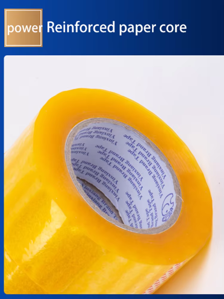 1 rouleau de ruban adhésif transparent jaune de 42 mm de largeur