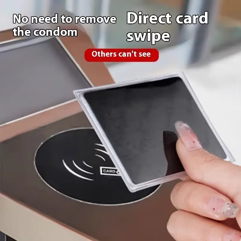 1 pièces carte bancaire polyvalente carte d'identité étui de protection de confidentialité protecteurs d'information personnelle pratiques carte Anti-regard en PVC