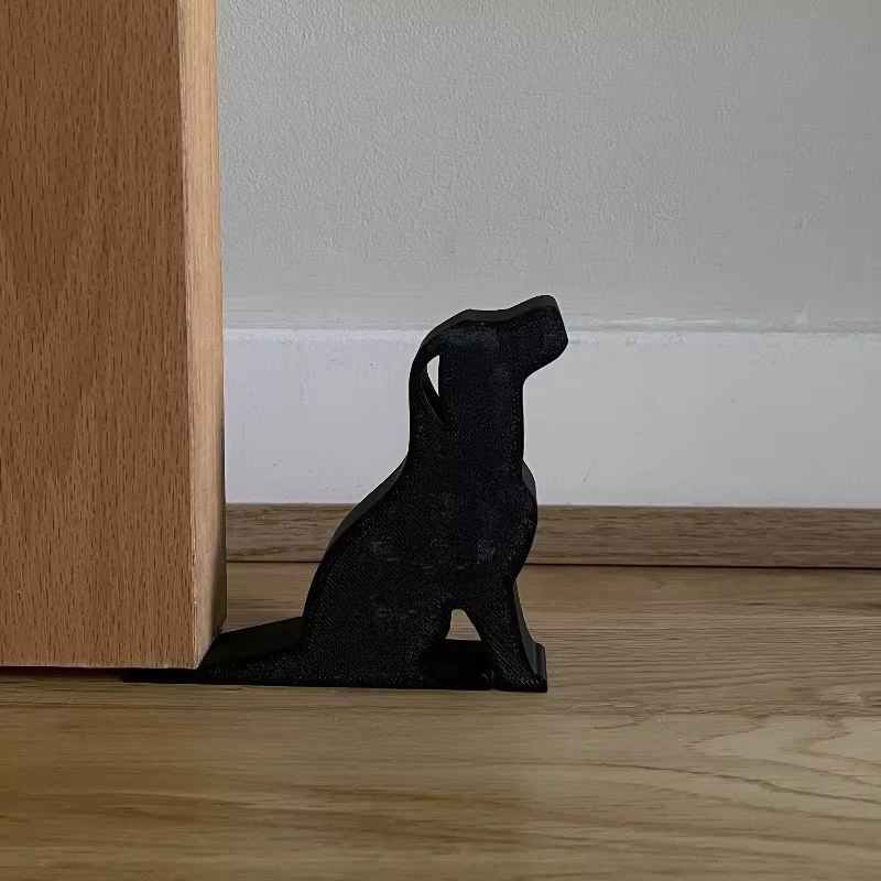 Butoir de porte mignon en forme de chat ou de chien, style décoratif animalier, matériau durable résistant aux rayures pour ornement d'entrée domestique