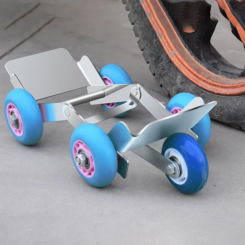 Chariot à roulettes pour pneus crevés – Déplaceur de voitures robuste et chariots à roulettes pour motos. Rouleau d'urgence portable pour le sauvetage de remorques de véhicules électriques