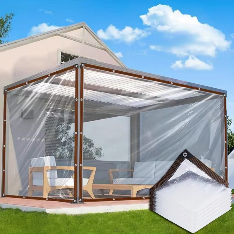 Bâches transparentes avec œillets – Bâche transparente pour jardins extérieurs