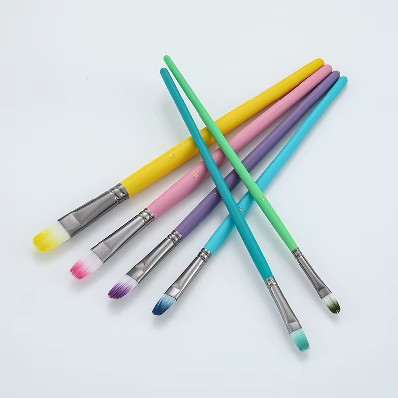 Pinceaux à pointe ronde et pointue en Nylon