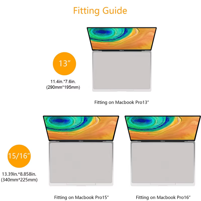 Chiffon de nettoyage en microfibre pour protection du clavier et de l'écran, pour MacBook Pro 13" 14" 15" 16" et MacBook Air 13"
