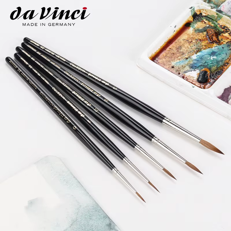Pinceau rond long en poils de zibeline pur Da Vinci Masterful V35