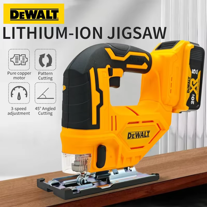 Scie sauteuse sans fil Dewalt 3000 tr/min, sans balais, portable, multifonction, réglable, outil électrique pour le travail du bois