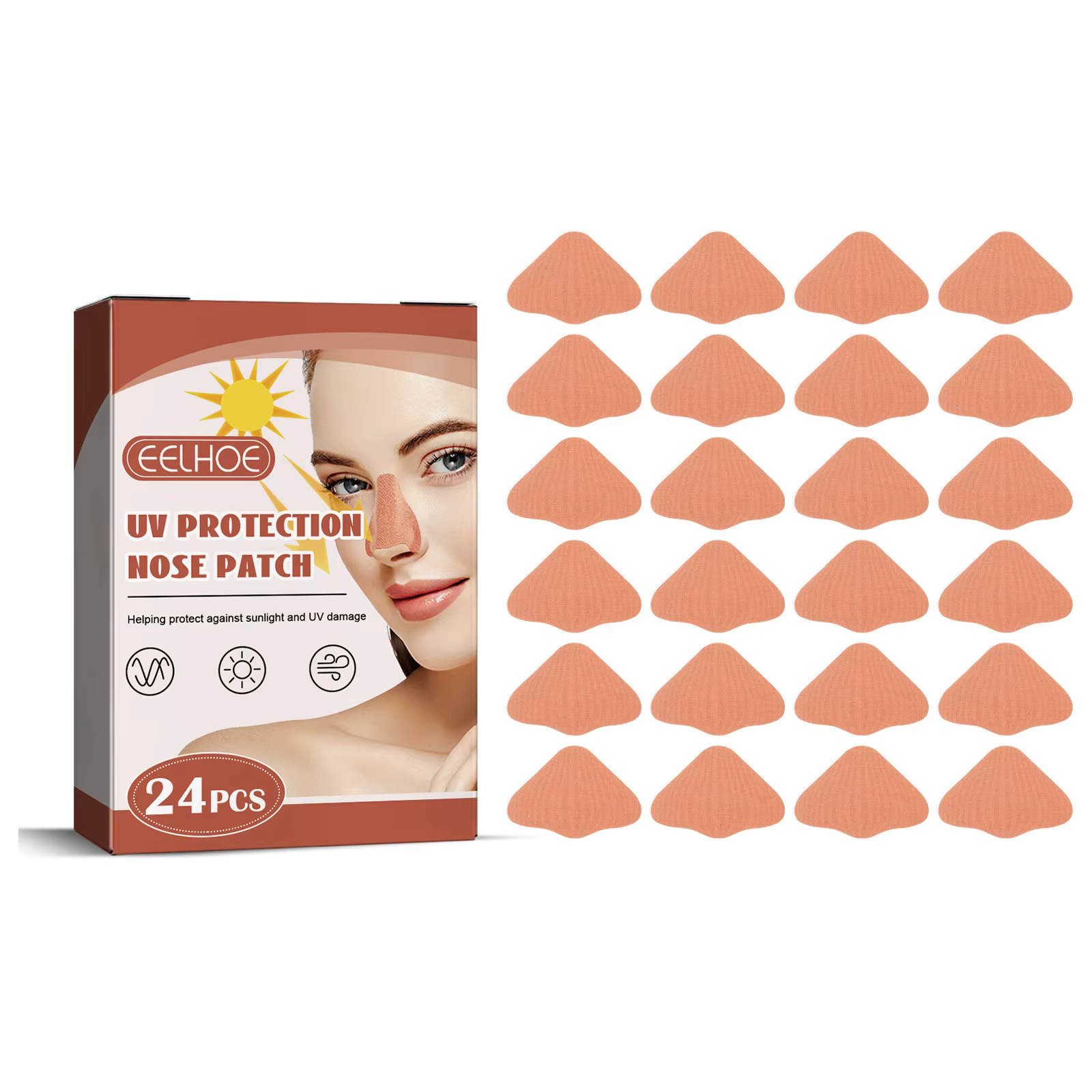 Patch protecteur pour le nez pour rafraîchir les jours d'été en plein air, protection de la peau, résistance aux UV, respirabilité et confort
