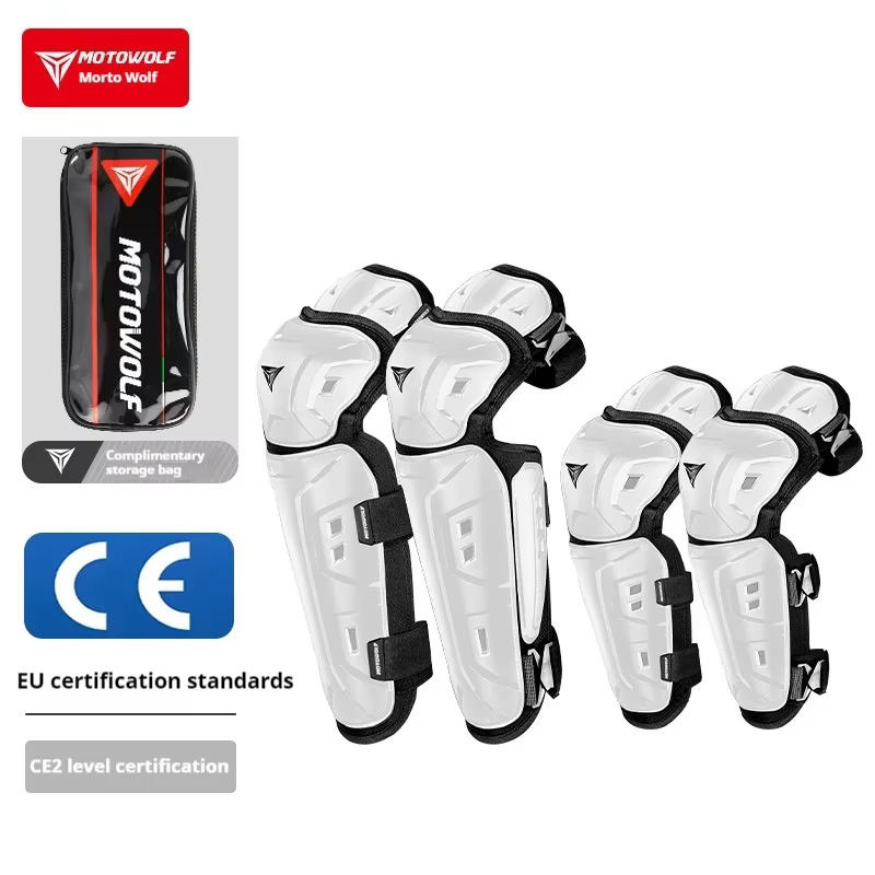 Motowolf Genouillères de moto Équipements Enduro avec protection de jambe certifiée CE pour course VTT Protection du moteur Combinaison d'équitation