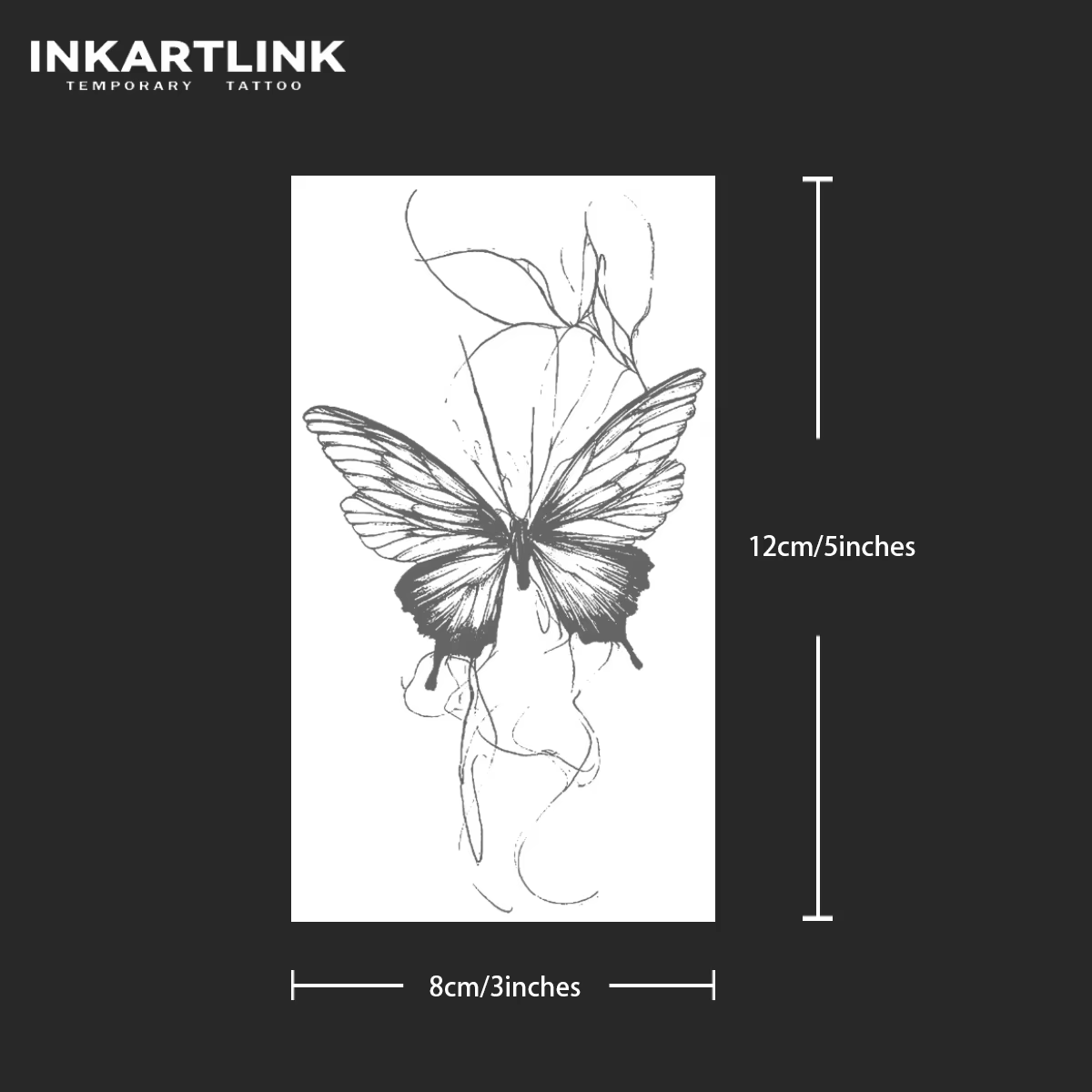 Tatouage temporaire papillon, décorations d'anniversaire, tatouages à jus de plantes, durée de 1 à 2 semaines, faux tatouages réalistes, tat temporaire