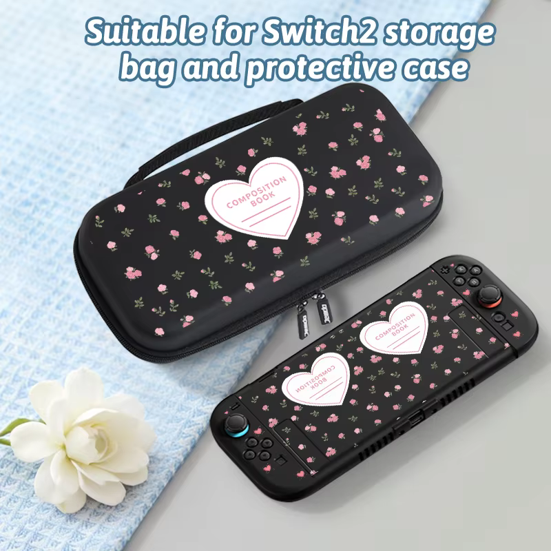 Coque de protection pour Switch 2 avec étui de transport portable, détachable, résistant aux rayures et aux chutes, accessoire de console de jeu