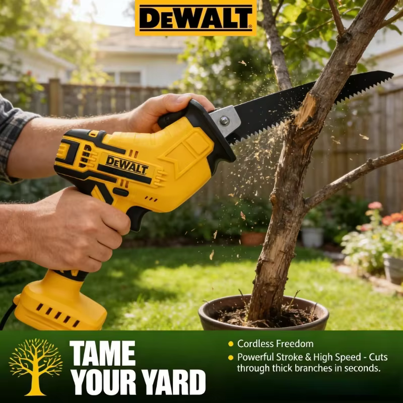 Scie sauteuse sans balais Dewalt 20V : Scie sauteuse électrique multifonctionnelle avec moteur puissant pour la découpe du métal, du bois et des tuyaux