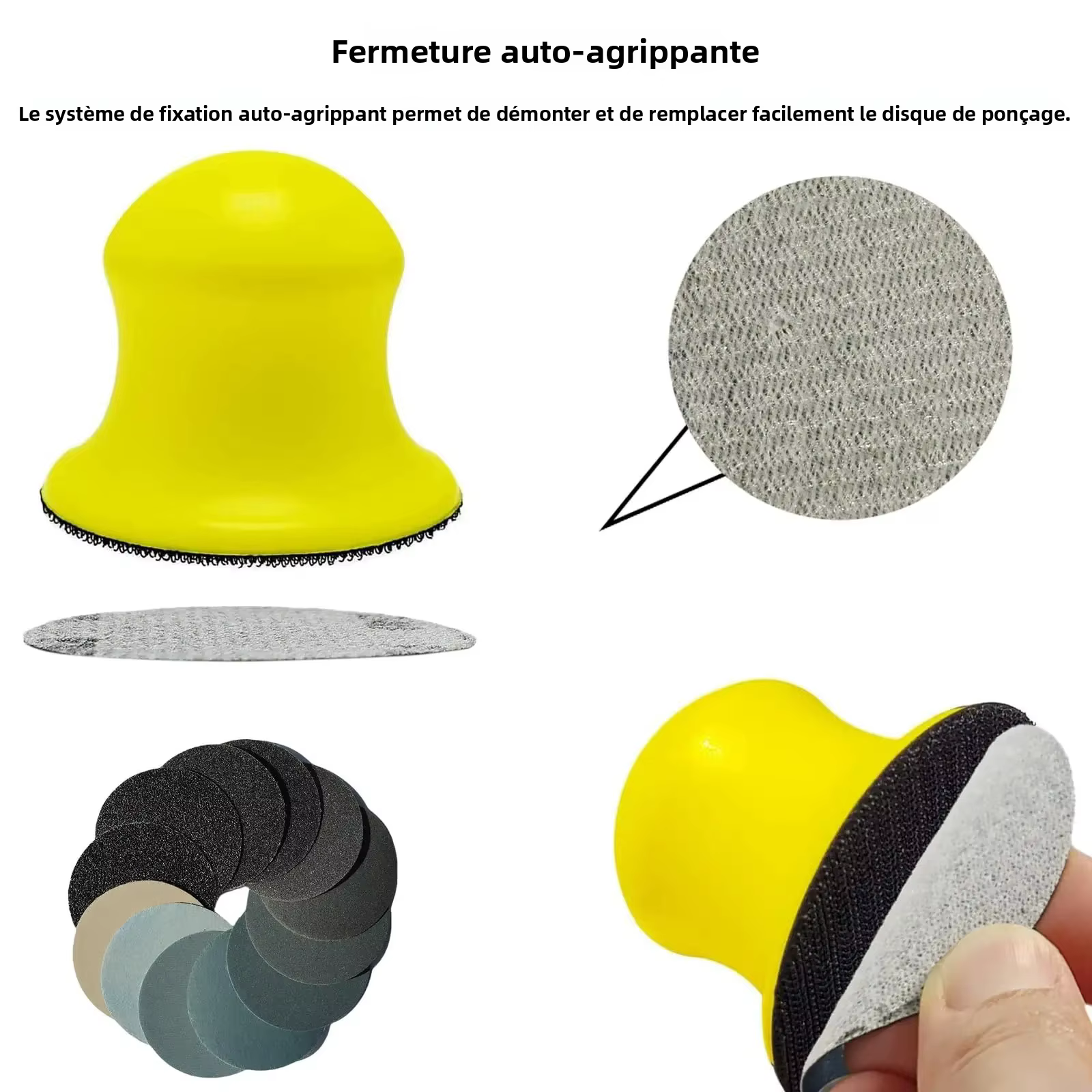 Jeu de disques de ponçage secs et humides de 2 pouces